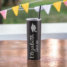 Load image into Gallery viewer, Personalized graduation gift, Custom graduate tumbler, Class of 2025, Graduate party gift for her, High school grad gift, Seniors 2025