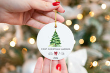 Load image into Gallery viewer, First Christmas Married Ornament, Mr and Mrs Christmas Ornament, Our First Christmas Newlywed, Personalized Wedding Gift, Newlywed Gift 2024