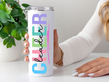 Load image into Gallery viewer, Cheer Gifts, Personalized Cheerleading Tumbler, Cheer Mom, Cheer Coach, Cheer Team Gifts, Cheer Leader