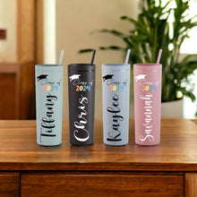 Load image into Gallery viewer, Graduation Tumbler Personalized, Custom Grad Cup Gift for Her, 2024 Senior Tumbler Mug, Custom Grad Gift Senior 2024 Graduation Tumbler Gift
