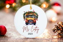 Load image into Gallery viewer, Bus Driver Christmas Ornament - Bus Driver Gift - Bus Ornament - Personalized Christmas gift - Bus Driver Appreciation Keepsake