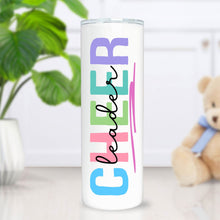 Load image into Gallery viewer, Cheer Gifts, Personalized Cheerleading Tumbler, Cheer Mom, Cheer Coach, Cheer Team Gifts, Cheer Leader