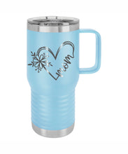 Load image into Gallery viewer, Personalized Mom Tumbler 20oz cup with handle, Mom gift, Mother's day, Christmas gift, Birthday Gift