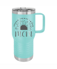 Load image into Gallery viewer, Personalized Mom Tumbler 20oz cup with handle, Mom gift, Mother's day, Christmas gift, Birthday Gift