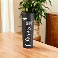 Load image into Gallery viewer, Graduation Tumbler Personalized, Custom Grad Cup Gift for Her, 2024 Senior Tumbler Mug, Custom Grad Gift Senior 2024 Graduation Tumbler Gift
