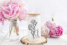 Load image into Gallery viewer, Personalized Birth Flower Tumbler, Custom Birth Flower Coffee Cup With Name, Bridesmaid Proposal Gifts for Her, Mothers day Gift