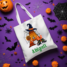 Load image into Gallery viewer, Custom Halloween Trick or Treat Bag - Personalized Name & Initial, 4 Design Options, Kids Halloween bag