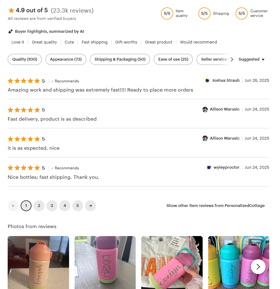 Personalized Kids Water Bottle – Engraved Name Stainless Steel Bottle for School, Camp, or Daycare (12oz)