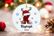 Load image into Gallery viewer, Custom Initial Ornament - Letter Name Ornament - 2024 Family Ornament - Personalized - Christmas gift - Family Keepsake - Monogram Ornament