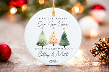 Load image into Gallery viewer, First Christmas in Our New Home Christmas Ornaments, Personalized Our New House Ornament, 2024 New Home Ornament, Our First Home Keepsake