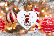 Load image into Gallery viewer, Custom Initial Heart Ornament - Letter Name Ornament - 2024 Family Ornament - Personalized - Christmas gift - Family Keepsake