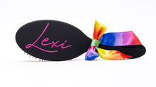 Load image into Gallery viewer, Personalized Wet & Dry De-tangling Hair Brush, Custom Name, 5 Colors, Soft Cushion, Multiple Fonts and Bows Options. Gift for her, Dance