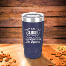 Load image into Gallery viewer, Grandpa Partner in Crime, Engraved 20oz stainless tumbler, Gift for Grandpa, Best Grandpa gifts, Gift from grand kids, Father's day gifts