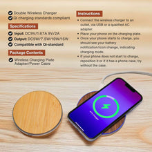Load image into Gallery viewer, Custom Wood Wireless Phone Charger - Personalized with Name & Design - Unique, Eco-Friendly, Fast Charging - Perfect Gift!