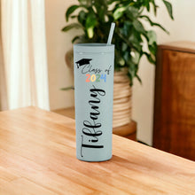 Load image into Gallery viewer, Graduation Tumbler Personalized, Custom Grad Cup Gift for Her, 2024 Senior Tumbler Mug, Custom Grad Gift Senior 2024 Graduation Tumbler Gift