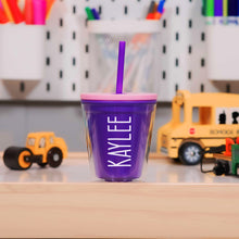 Load image into Gallery viewer, Personalized Kids Acrylic Tumbler 10oz, Party Favors gift for children, Customizable Tumbler, Personalized Name Tumbler, Kids Drink ware