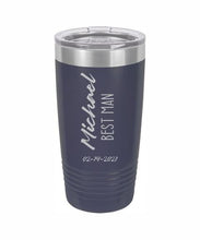 Load image into Gallery viewer, Groomsmen Gifts Personalized Tumbler, Gift for him, Groomsmen Proposal, Bachelor Party Gifts, Groomsmen Gift Ideas, Groomsmen Gift Set