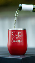 Load image into Gallery viewer, 60th Birthday Gift, Wine tumbler, Birthday gift for her, Multiple designs and colors, Stemless wine tumbler, Happy birthday gift, party gift
