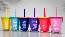 Load image into Gallery viewer, Personalized Kids Acrylic Tumbler 10oz, Party Favors gift for children, Customizable Tumbler, Personalized Name Tumbler, Kids Drink ware
