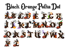 Load image into Gallery viewer, Personalized Halloween Canvas Trick or Treat Bag - Custom Name & Initial, 4 Design Options, Sublimated