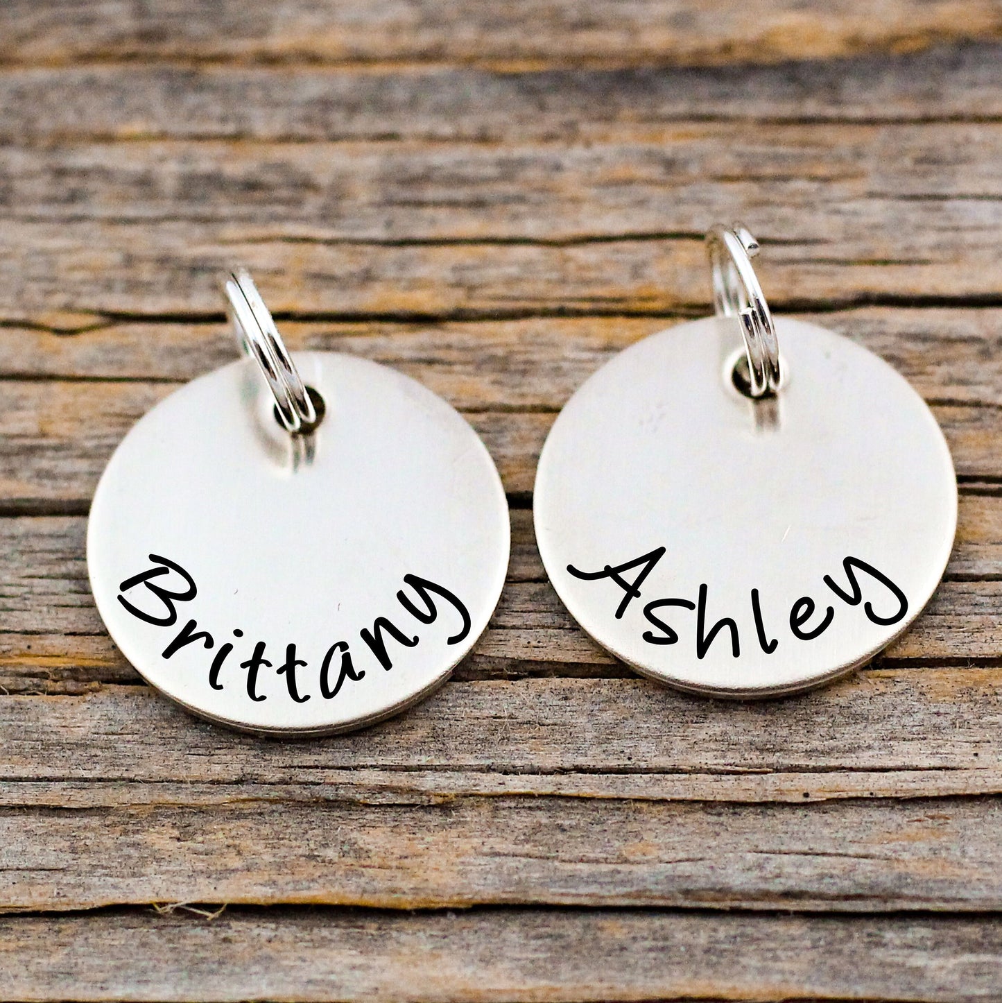 Engraved Stainless Steel Name Charm: Personalized Jewelry