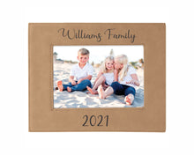 Load image into Gallery viewer, Family Picture Frame, Family Photo Gift, Personalized Photo Leather Frame, 4x6, 5x7, 8x10, Picture Frame Leatherette, gift for Friend