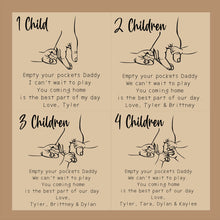 Load image into Gallery viewer, Personalized Father’s Day Valet Tray – Empty Your Pockets Daddy Tray – Custom Leather Catchall from Kids – Gift for Dad from Son or Daughter