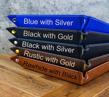 Load image into Gallery viewer, Personalized Father’s Day Valet Tray – Empty Your Pockets Daddy Tray – Custom Leather Catchall from Kids – Gift for Dad from Son or Daughter