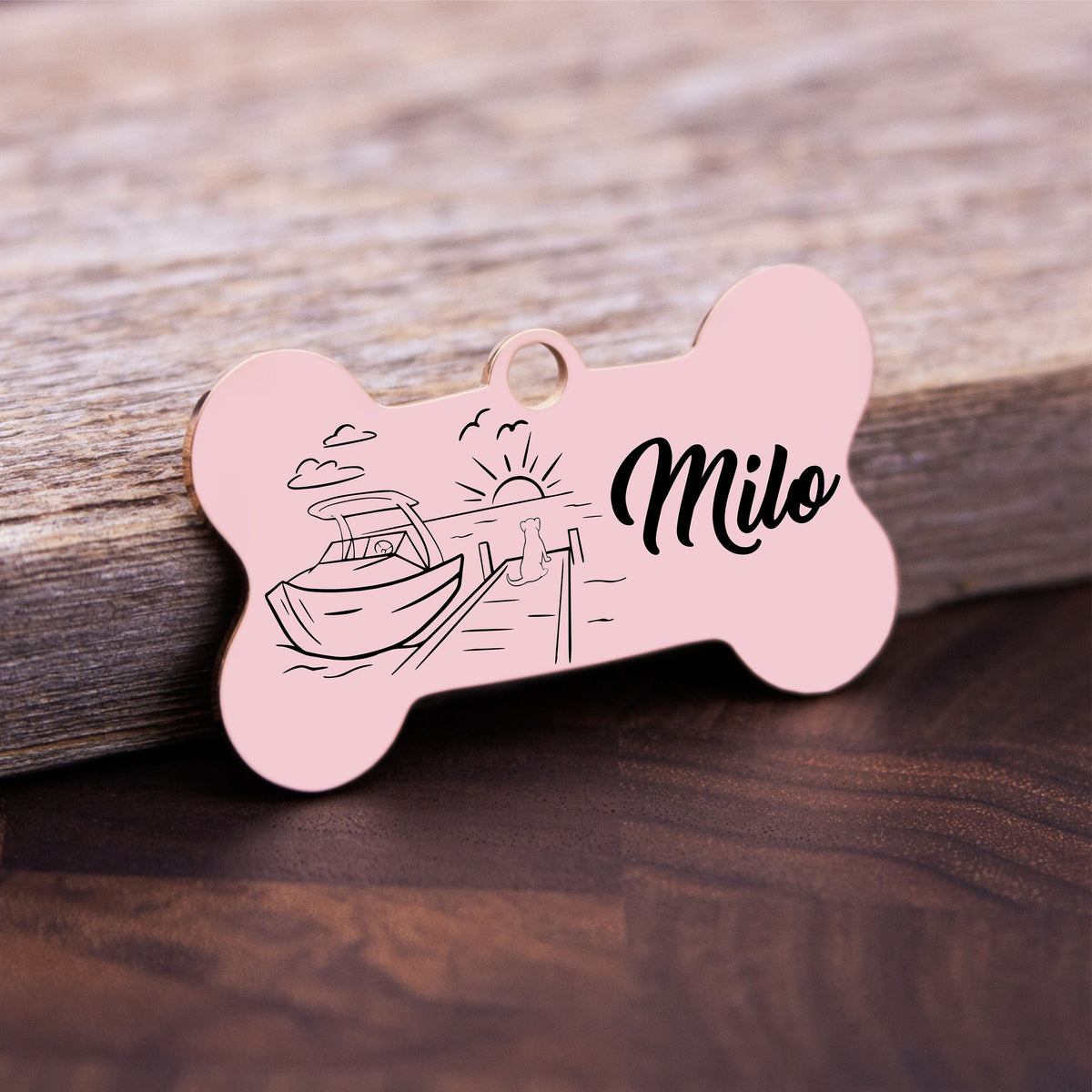 Personalized Bone Dog Tag - color and style options