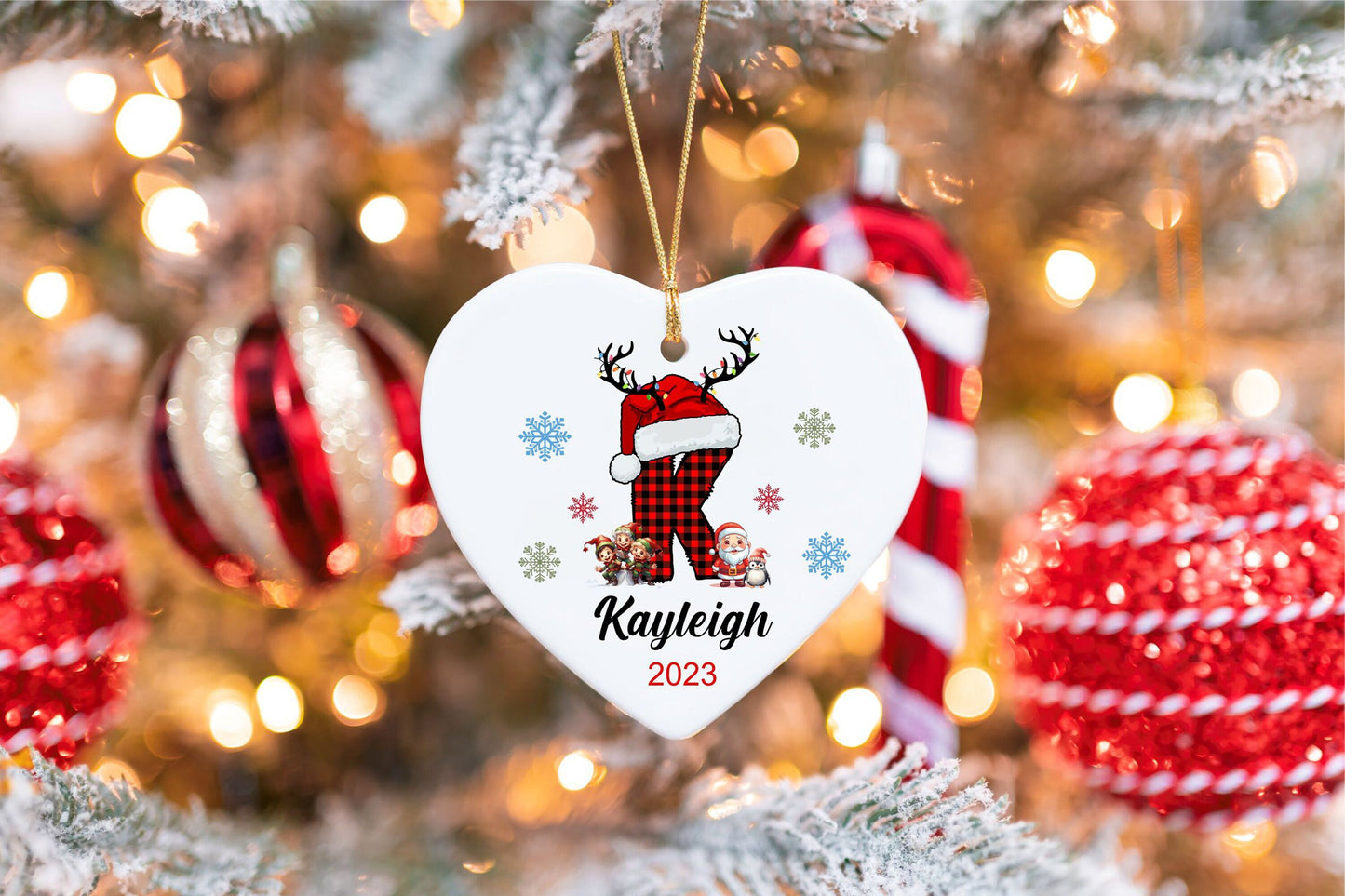 Personalized Heart Initial Ornament
