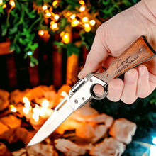 Load image into Gallery viewer, Personalized Knife with LED light, pocket knife, engraved knife, folding knife, gift for him, groomsmen gifts,  Fathers day gift
