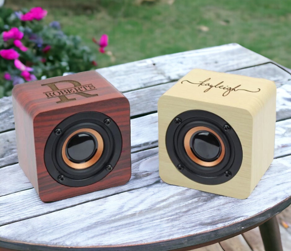 Personalized Wood Bluetooth Speaker Dad Gift