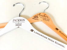 Load image into Gallery viewer, Graduation Gown Hanger, Personalized Graduation photo Prop Robe Hanger, College graduation Hanger, High School Graduation Hanger,