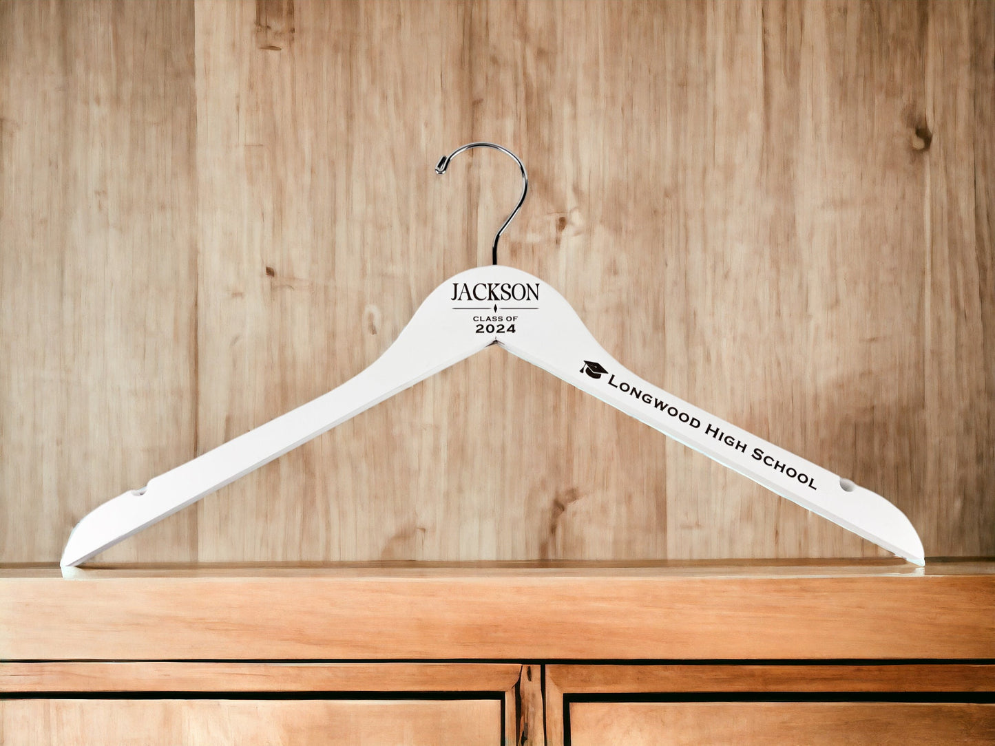 Graduation Gown Hanger, Personalized Graduation photo Prop Robe Hanger, College graduation Hanger, High School Graduation Hanger,