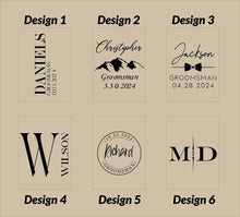 Load image into Gallery viewer, Groomsmen Customized Metal Can Cooler, Engraved Metal Can Holder-Personalized Can Cooler-Gift for Man, Gift for Him