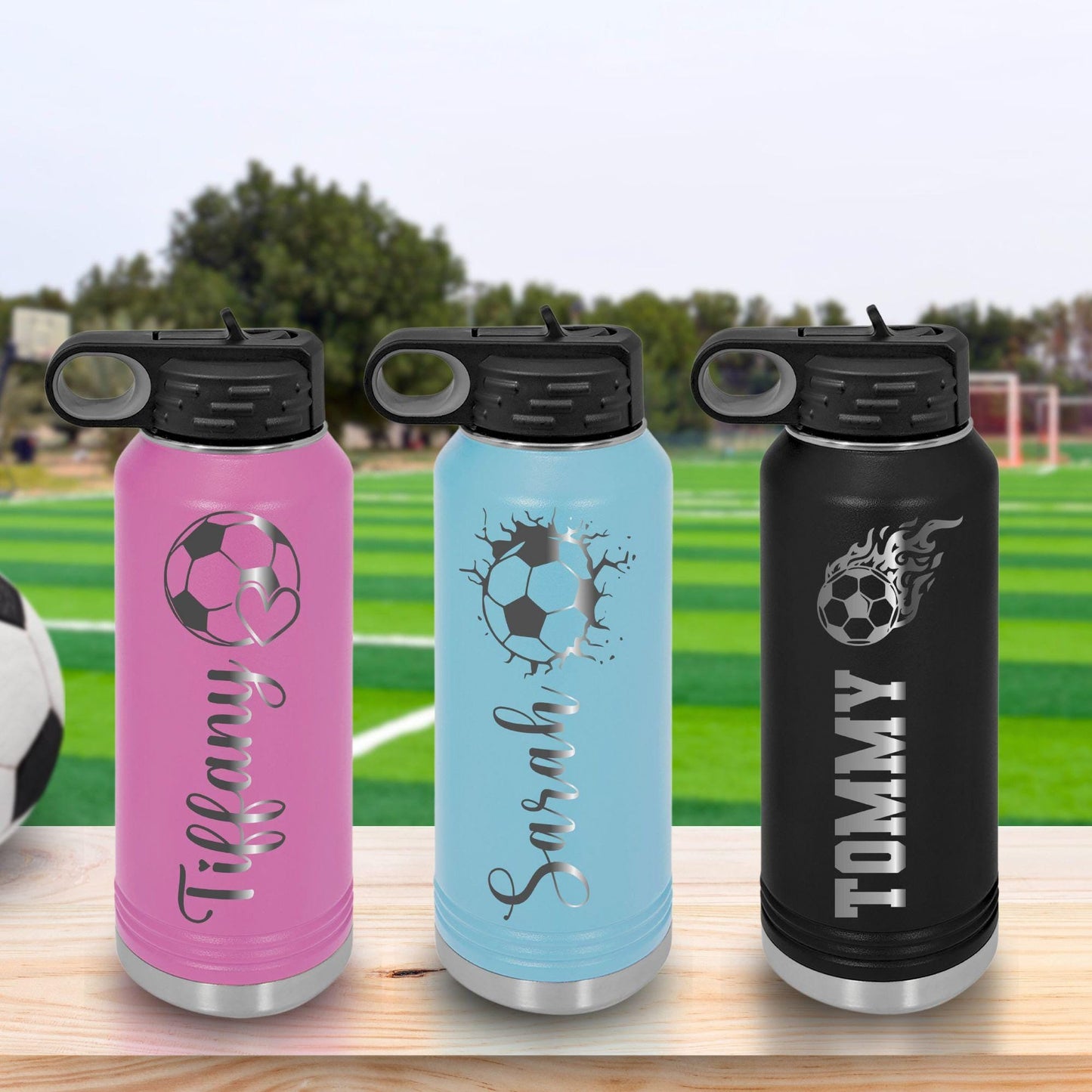 Personalized Soccer Water Bottle for Girls
