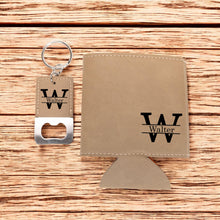 Load image into Gallery viewer, Groomsman Proposal, Personalized Can Cooler with Bottle Opener Keychain for Groomsmen Gifts,  Teen Boyfriend Gifts for Him,