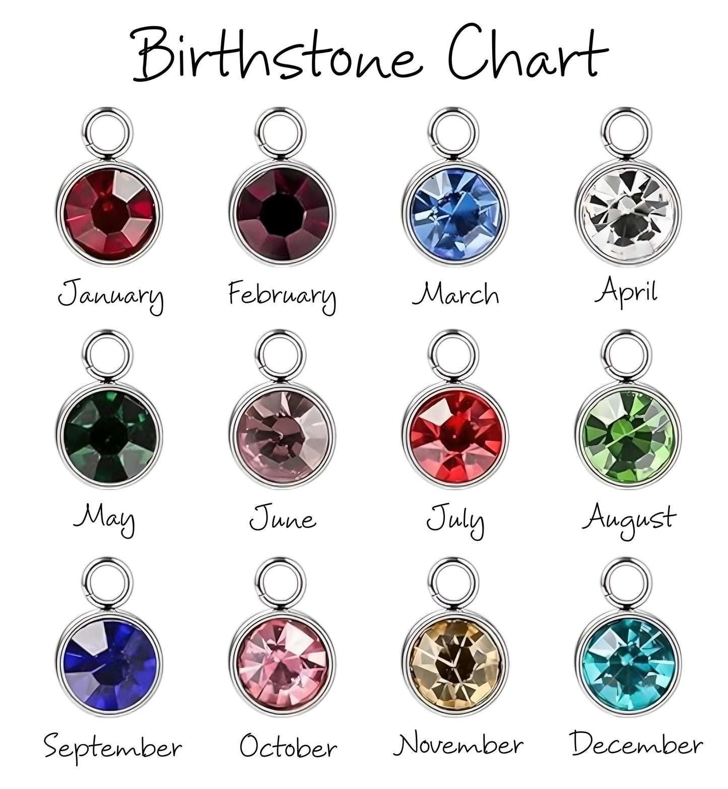 Add on birthstone charm - 6mm