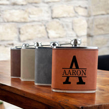 Load image into Gallery viewer, Groomsmen Proposal Gift Set, Custom Flask & Keychain Box for Best Man, Ushers and Groomsmen