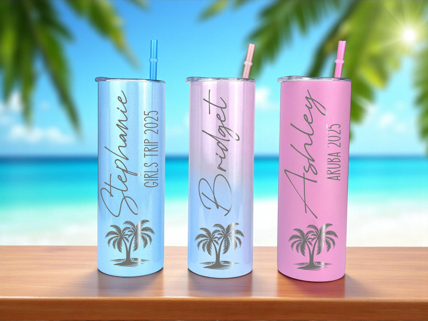 Personalized Vacation Cups with Name - personalization example