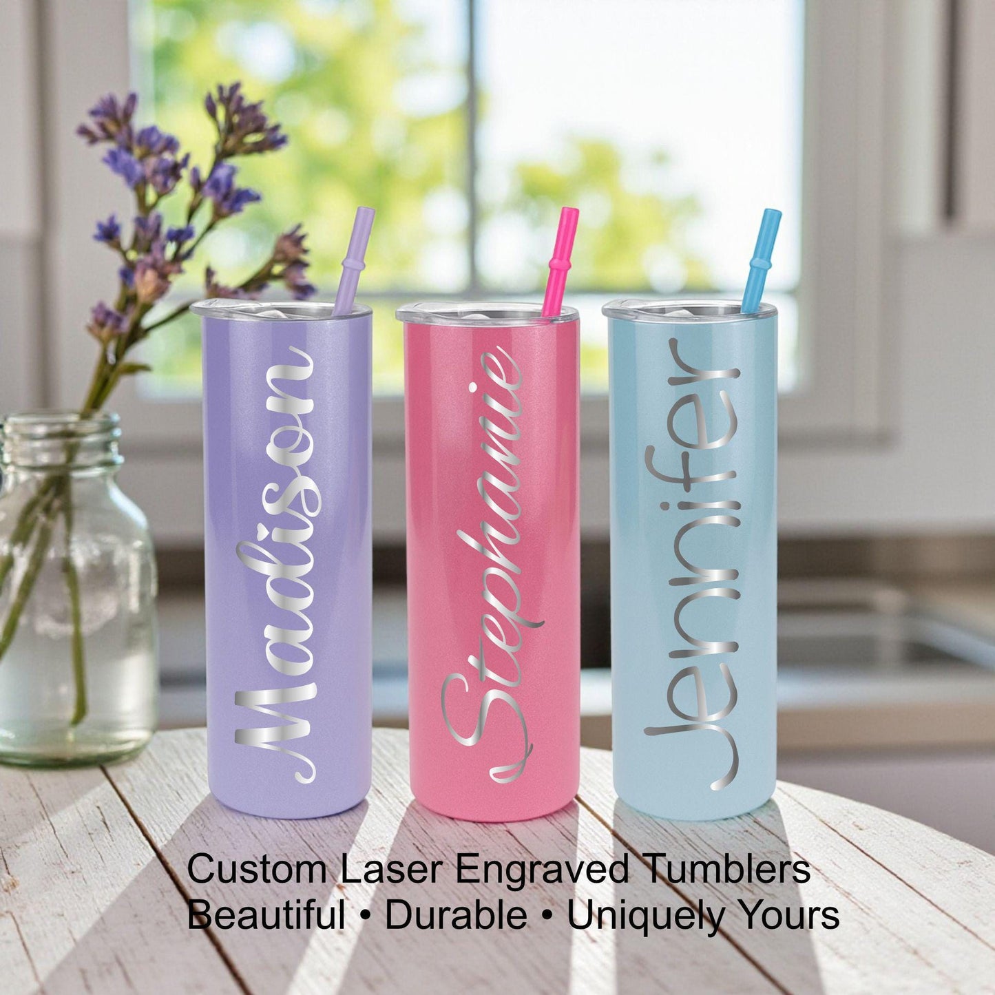 Personalized Skinny Tumbler with Name