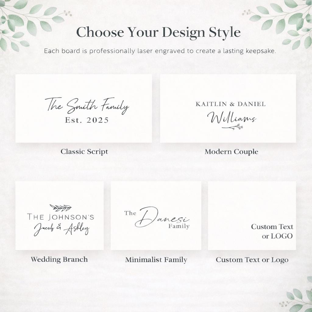 Personalized Charcuterie & Cutting Board – Custom Last Name Wedding Gift