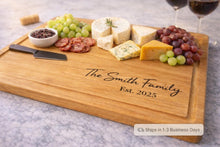 Load image into Gallery viewer, Personalized Charcuterie & Cutting Board – Custom Last Name Wedding Gift