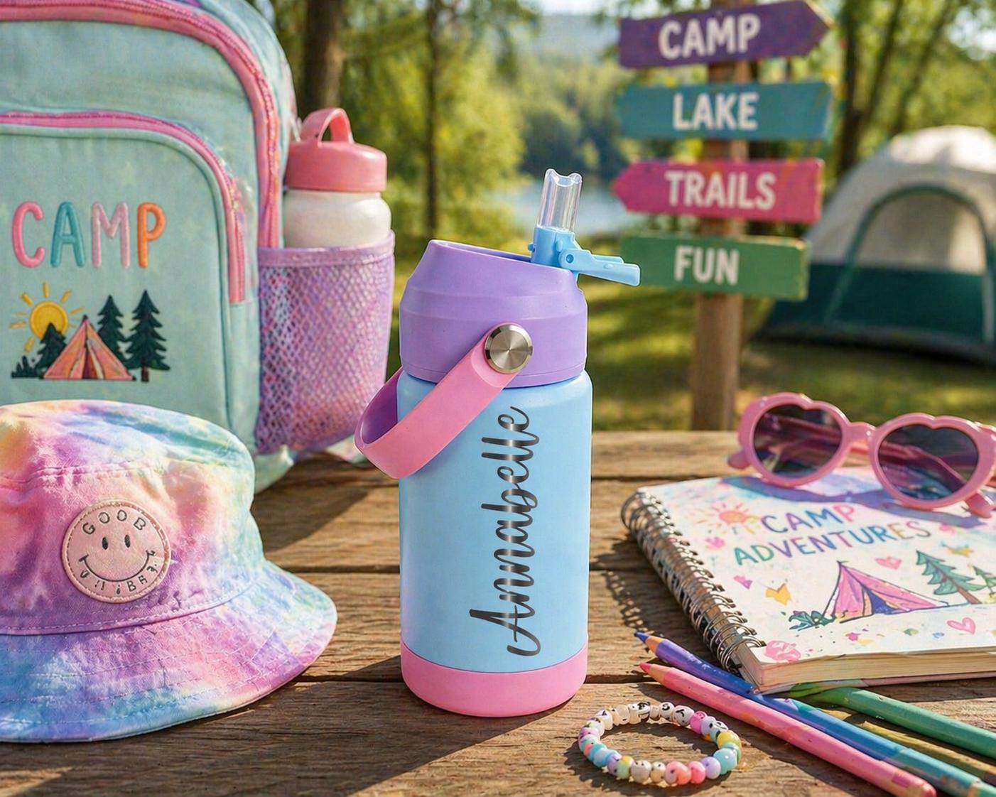 Personalized Camp Water Bottle with Name