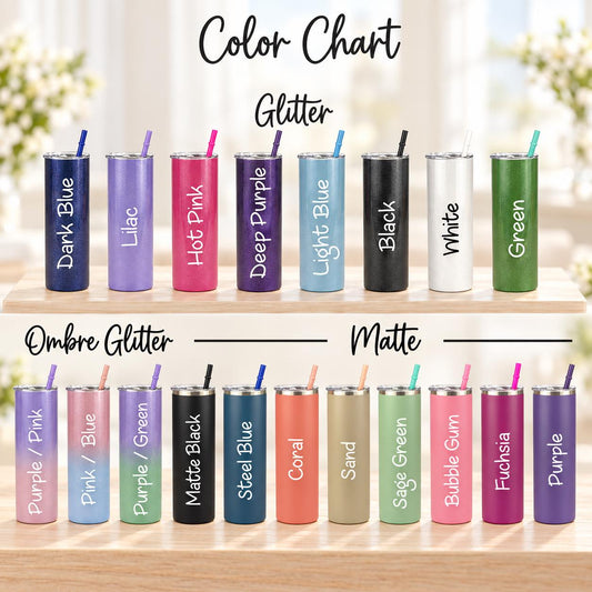 Personalized Skinny Tumbler with Name