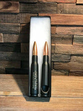Load image into Gallery viewer, Black .50 Caliber Bullet Bottle Opener Personalized