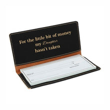 Load image into Gallery viewer, Personalized Checkbook Cover, Leather Check Wallet, Engraved Checkbook Holder, Gift for woman, Custom Checkbook Case, Gift for her