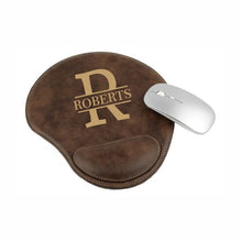 Load image into Gallery viewer, Personalized Mouse pad, Gift for him, Mouse Pad With Wrist Rest, Custom Mouse Pad, Leather Mouse Pad, Monogram Mouse Pad, Home office