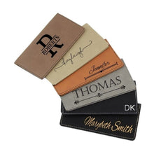 Load image into Gallery viewer, Personalized Checkbook Cover, Leather Check Wallet, Engraved Checkbook Holder, Gift for woman, Custom Checkbook Case, Gift for her