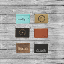 Load image into Gallery viewer, Personalized ID Keychain Wallet, Custom ID Holder, Leatherette Wallet, Ladies Wallet, Ladies purse, Woman's Purse, Teen Purse